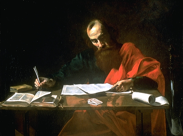 Paul Writing His Epistles