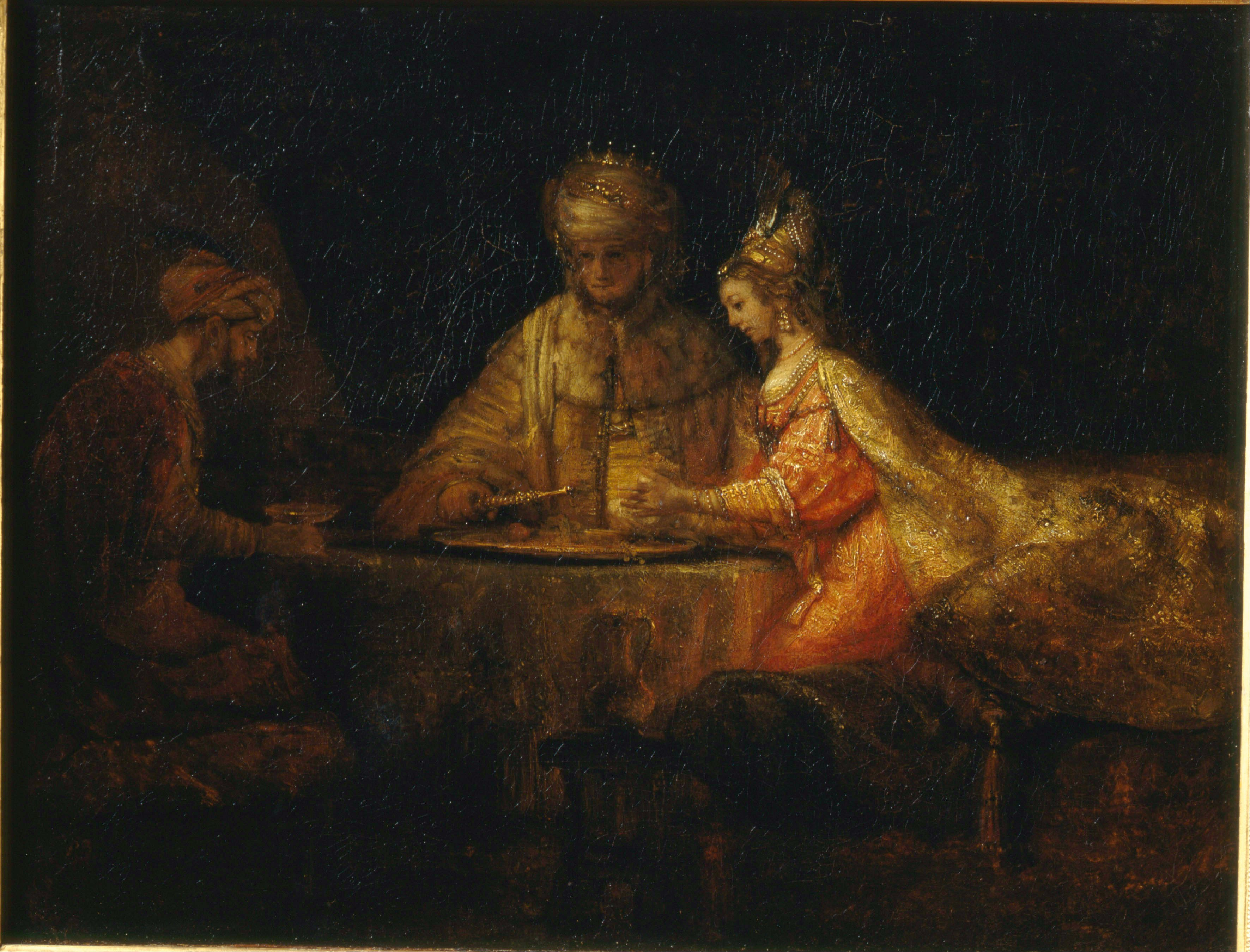 Ahaseurus and Haman at Esther's Feast